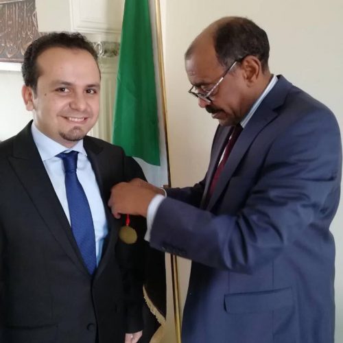 The Republic of Sudan awards  Dr. Hassan Tajideen The Medal for Merit