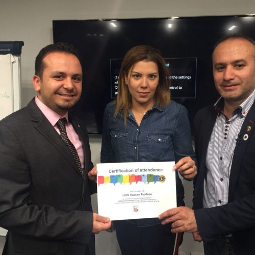 Dr. Hassan Tajideen Participated in  Lions Training Course in the communication Skills