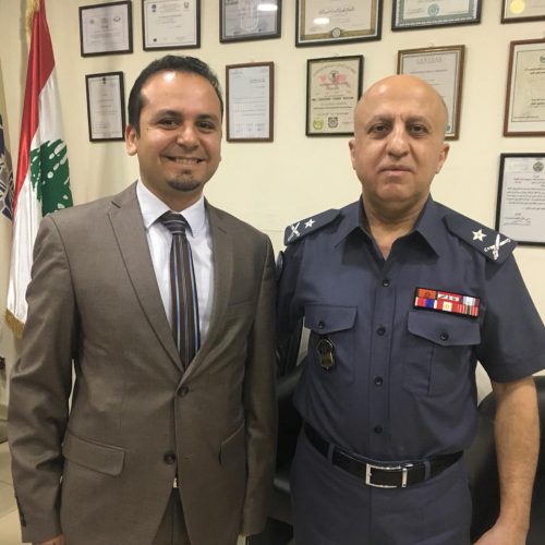 Dr. Hassan Tajideen visiting the Southern Regional Commander of the Internal Security Forces the Brigadier General Ghassan Shamseddine