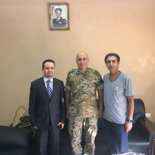 Dr. Hassan Tajideen visits the commander of the South Military Zone in the Lebanese Army the Brigadier “General Jamil Sekli”