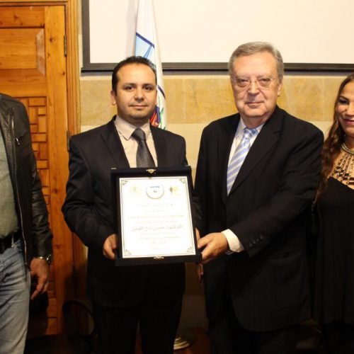 Dr. Hassan Tajideen is being honored by the Municipality Of Choueifat on the Independence Day Occasion