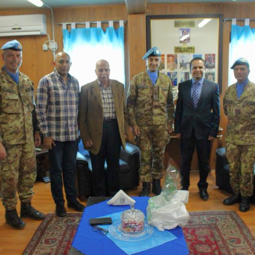 Dr. Hassan Tajideen is being honored by the Commander of the Italian Battalion in UNIFEL