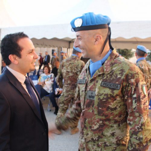 Dr. Hasan Tajideen participating in the UNIFIL Western Camp Sector handing over ceremony