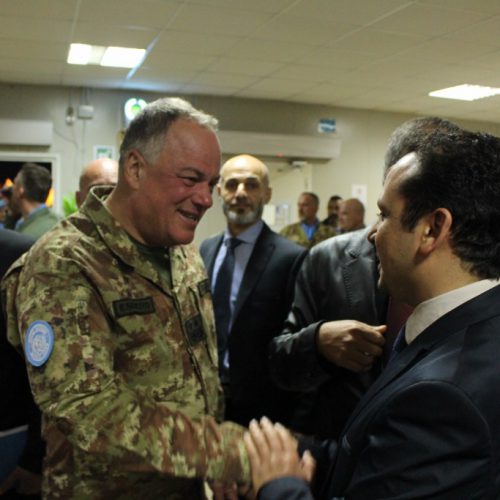 Dr. Hasan Tajideen participating in the UNIFIL Western Camp Sector handing over ceremony