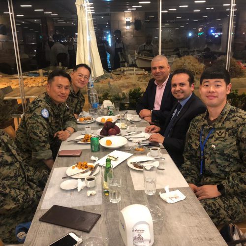 Doctor Hassan Tajideen attending Iftar invitation from the Commander of the  Korean Battalion “UNIFIL”