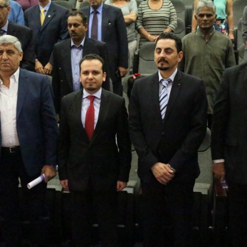 الدكتور حسن تاج الدين ملبياً دعوة سفير بنغلادش لحضور حفل أسبوع بنغلادش