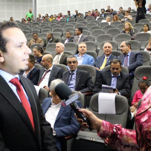 الدكتور حسن تاج الدين ملبياً دعوة سفير بنغلادش لحضور حفل أسبوع بنغلادش