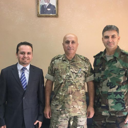 Dr. Hassan Tajideen visits the commander of the South Military Zone in the Lebanese Army the Brigadier “General Jamil Sekli”