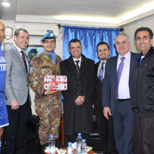 درع القطاع الغربي في اليونيفيل للدكتور حسن تاج الدين