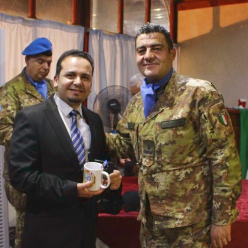 درع القطاع الغربي في اليونيفيل للدكتور حسن تاج الدين