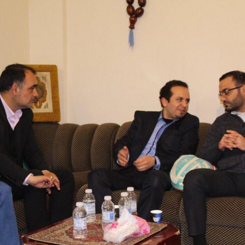 Dr. Hassan Tajideen congratulating Dr. Mohammed Dawood for his new assumption as a Minister of Culture