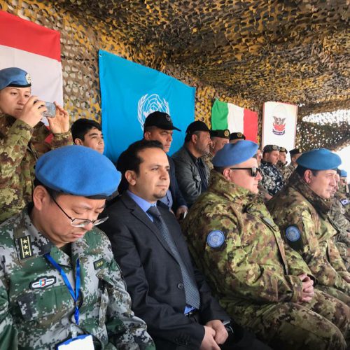 الدكتور حسن تاج الدين مشاركًا في حفل مناورة عسكرية بين الجيش اللبناني والكتيبة الايطالية