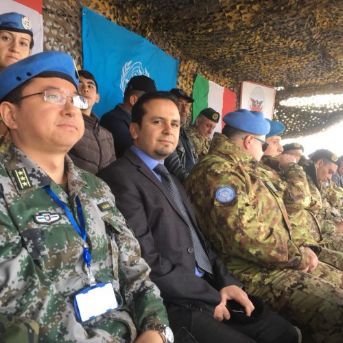 الدكتور حسن تاج الدين مشاركًا في حفل مناورة عسكرية بين الجيش اللبناني والكتيبة الايطالية