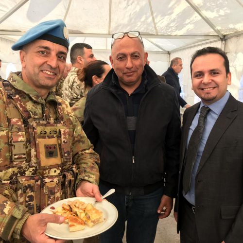 الدكتور حسن تاج الدين مشاركًا في حفل مناورة عسكرية بين الجيش اللبناني والكتيبة الايطالية