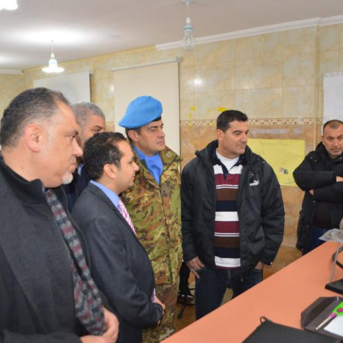 Dr. Hassan Tajideen welcoming the Commander of UNIFEL West Sector – Joint Task Force – Lebanon Brigadier General Diodato Abagnara, at Stars College School
