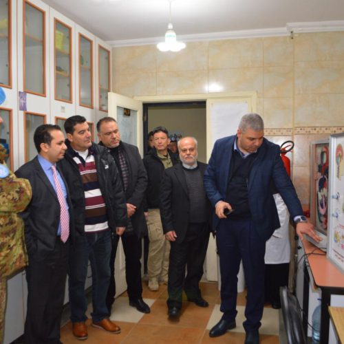 Dr. Hassan Tajideen welcoming the Commander of UNIFEL West Sector – Joint Task Force – Lebanon Brigadier General Diodato Abagnara, at Stars College School
