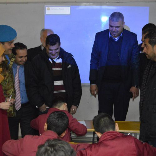 Dr. Hassan Tajideen welcoming the Commander of UNIFEL West Sector – Joint Task Force – Lebanon Brigadier General Diodato Abagnara, at Stars College School