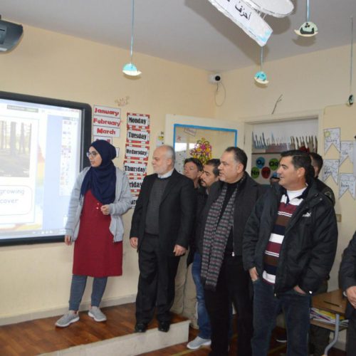 Dr. Hassan Tajideen welcoming the Commander of UNIFEL West Sector – Joint Task Force – Lebanon Brigadier General Diodato Abagnara, at Stars College School