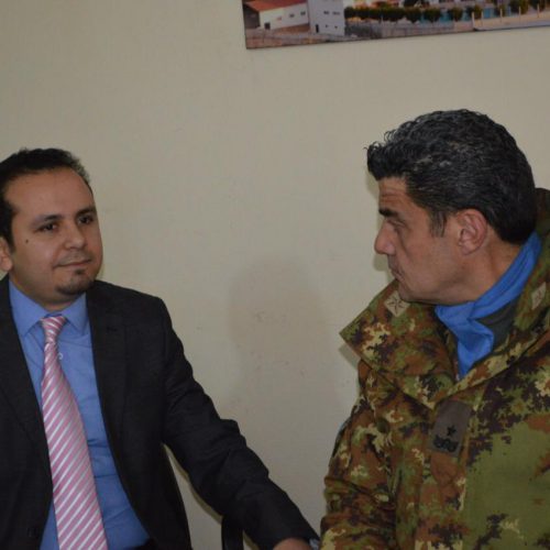 Dr. Hassan Tajideen welcoming the Commander of UNIFEL West Sector – Joint Task Force – Lebanon Brigadier General Diodato Abagnara, at Stars College School