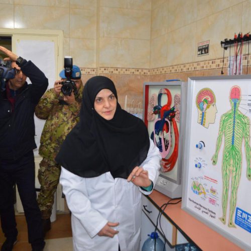 Dr. Hassan Tajideen welcoming the Commander of UNIFEL West Sector – Joint Task Force – Lebanon Brigadier General Diodato Abagnara, at Stars College School