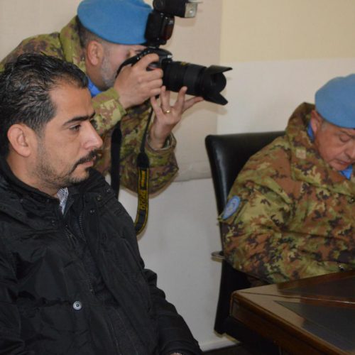 Dr. Hassan Tajideen welcoming the Commander of UNIFEL West Sector – Joint Task Force – Lebanon Brigadier General Diodato Abagnara, at Stars College School