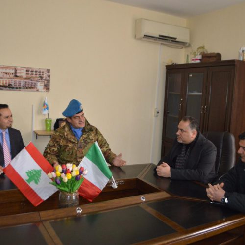 Dr. Hassan Tajideen welcoming the Commander of UNIFEL West Sector – Joint Task Force – Lebanon Brigadier General Diodato Abagnara, at Stars College School