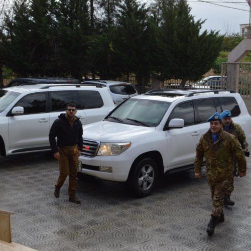 Dr. Hassan Tajideen welcoming the Commander of UNIFEL West Sector – Joint Task Force – Lebanon Brigadier General Diodato Abagnara, at Stars College School