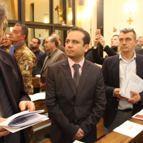 الدكتور حسن تاج الدين مشاركًا حفل تدشين كنيسة في شمع داخل مقر قيادة القطاع الغربي لليونيفيل