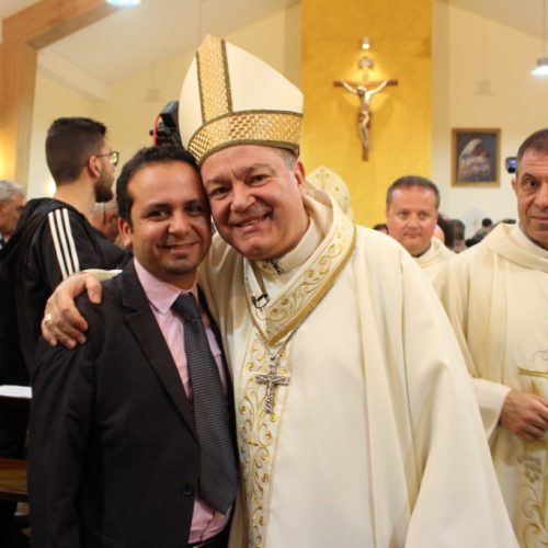 الدكتور حسن تاج الدين مشاركًا حفل تدشين كنيسة في شمع داخل مقر قيادة القطاع الغربي لليونيفيل