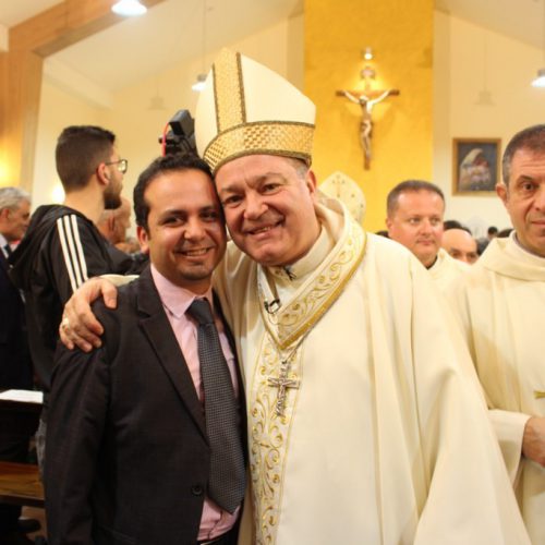 الدكتور حسن تاج الدين مشاركًا حفل تدشين كنيسة في شمع داخل مقر قيادة القطاع الغربي لليونيفيل