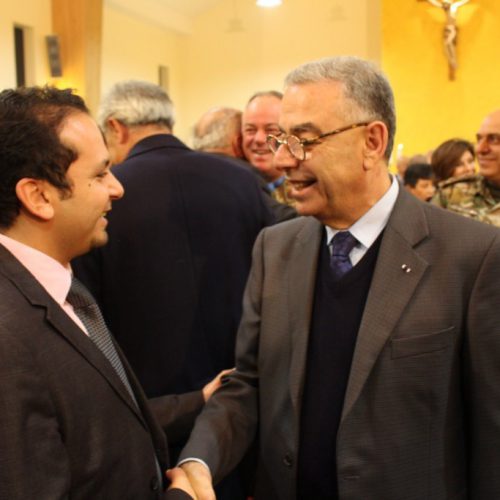 الدكتور حسن تاج الدين مشاركًا حفل تدشين كنيسة في شمع داخل مقر قيادة القطاع الغربي لليونيفيل