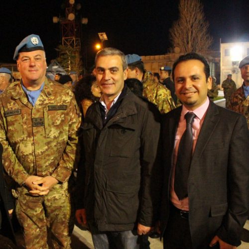 الدكتور حسن تاج الدين مشاركًا حفل تدشين كنيسة في شمع داخل مقر قيادة القطاع الغربي لليونيفيل