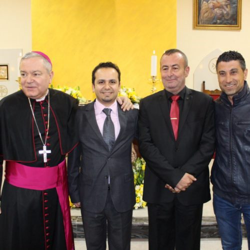 الدكتور حسن تاج الدين مشاركًا حفل تدشين كنيسة في شمع داخل مقر قيادة القطاع الغربي لليونيفيل