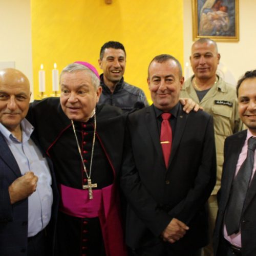 الدكتور حسن تاج الدين مشاركًا حفل تدشين كنيسة في شمع داخل مقر قيادة القطاع الغربي لليونيفيل