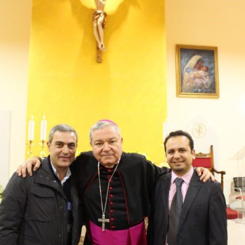 الدكتور حسن تاج الدين مشاركًا حفل تدشين كنيسة في شمع داخل مقر قيادة القطاع الغربي لليونيفيل