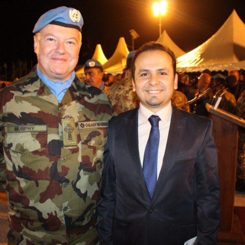 الدكتور حسن تاج الدين مشاركًا حفل تسلم وتسليم في قيادة القطاع الغربي لليونيفيل