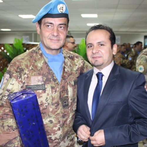 الدكتور حسن تاج الدين مشاركًا حفل تسلم وتسليم في قيادة القطاع الغربي لليونيفيل