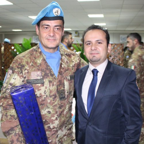 الدكتور حسن تاج الدين مشاركًا حفل تسلم وتسليم في قيادة القطاع الغربي لليونيفيل