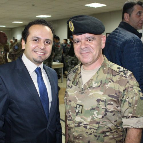 الدكتور حسن تاج الدين مشاركًا حفل تسلم وتسليم في قيادة القطاع الغربي لليونيفيل