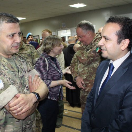 الدكتور حسن تاج الدين مشاركًا حفل تسلم وتسليم في قيادة القطاع الغربي لليونيفيل