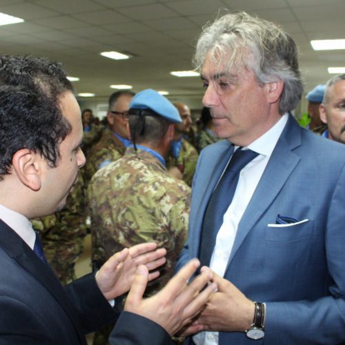 الدكتور حسن تاج الدين مشاركًا حفل تسلم وتسليم في قيادة القطاع الغربي لليونيفيل